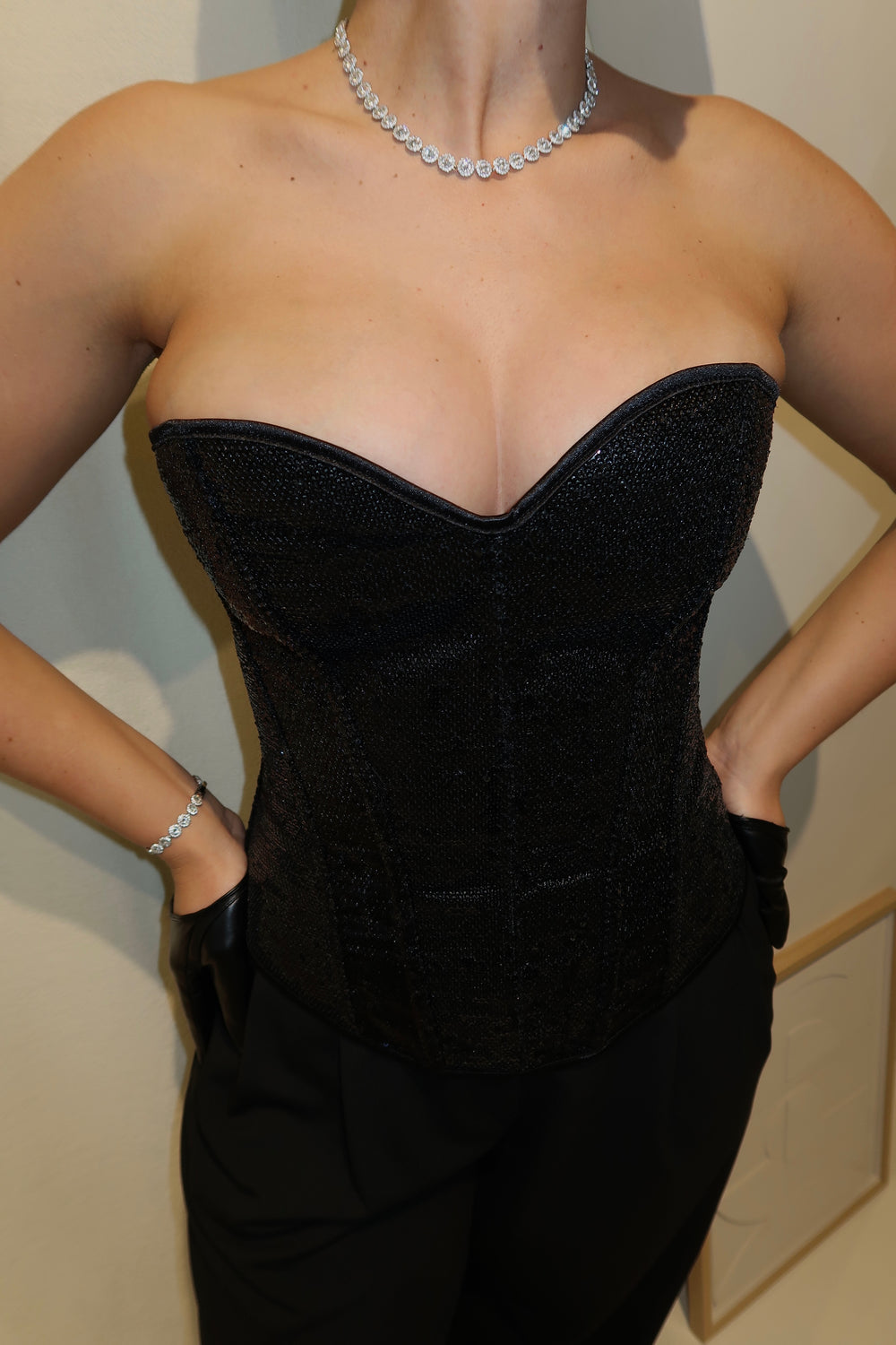 Black Sparkling Corset