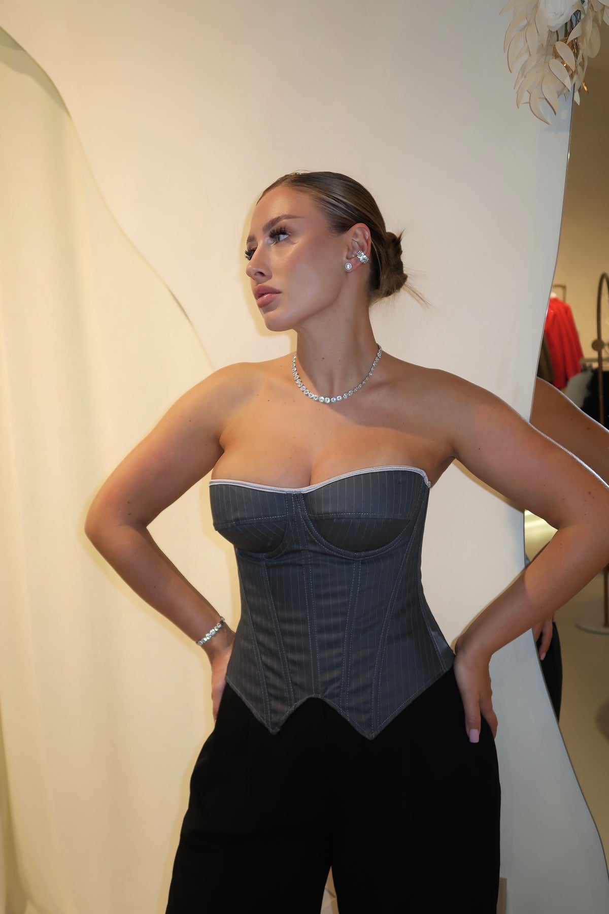Pinstripe Corset