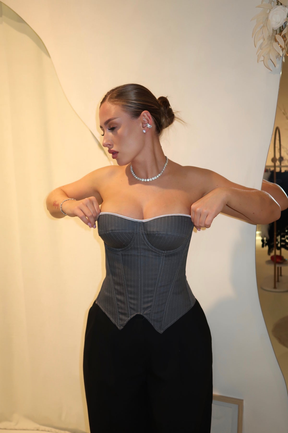 Pinstripe Corset